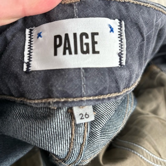 Paige Premium Denim Hidden Hills Straight Jeans Dark Wash Size 26 - Picture 4 of 5